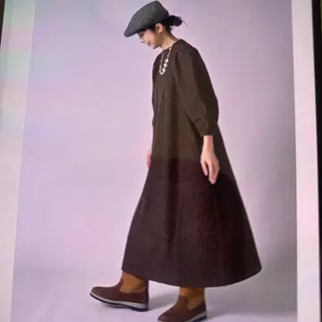 미사용 새상품 45R 저지 플라노 드레스 원피스