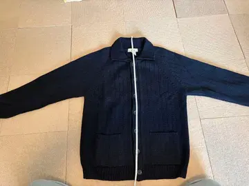 BARNEYS NEW YORK 울 가디건 M 네이비