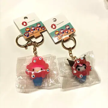 마이멜로디 쿠로미 산리오 미야쿠미야쿠 입체 클리어 컬러 키링