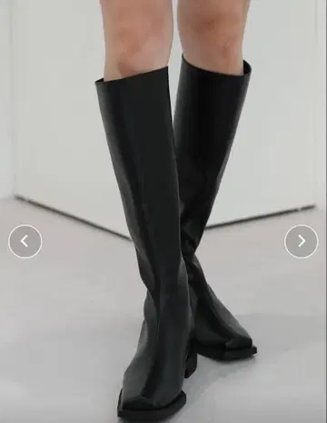 [바이무니르] 착용감이 좋은 스퀘어 롱 부츠 23.5cm 블랙