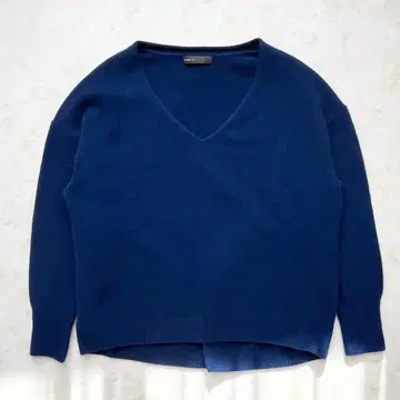 NOBLE 미들 게이지 V 풀오버 니트 캐시미어