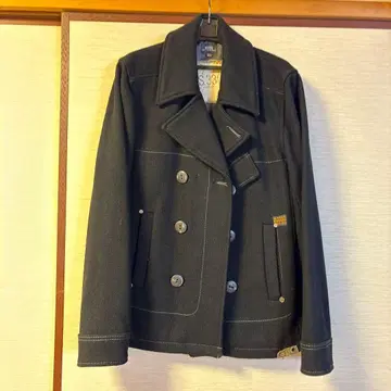 울 피 코트 블랙