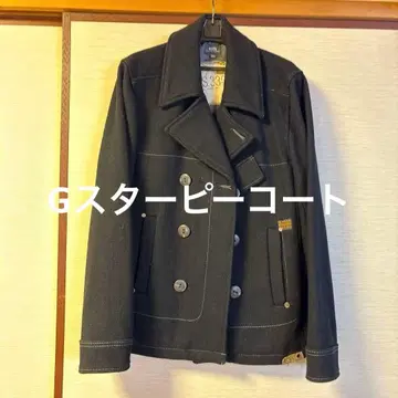 울 피 코트 블랙