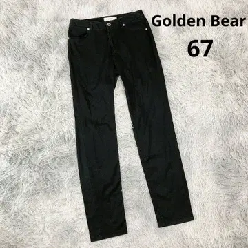 [골든베어] 스트레이트 팬츠 스트레치 (W67) 블랙 심플 신축성