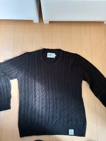 AZUL by moussy 다크 그레이 케이블 니트 XS