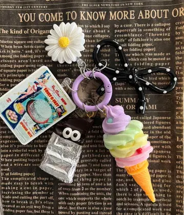 딸랑딸랑 키링 컬러풀 소프트 아이스크림 눈알 초코