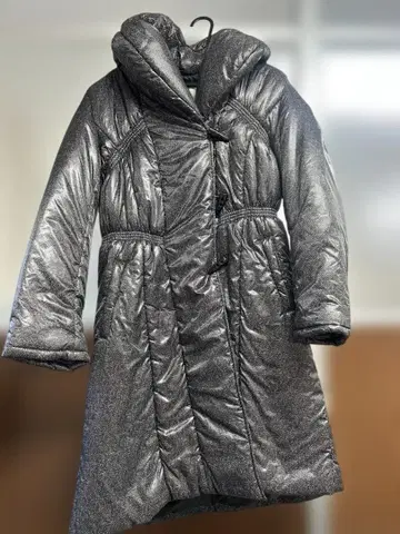 SPECCHIO 실버 후드 부착 다운 자켓