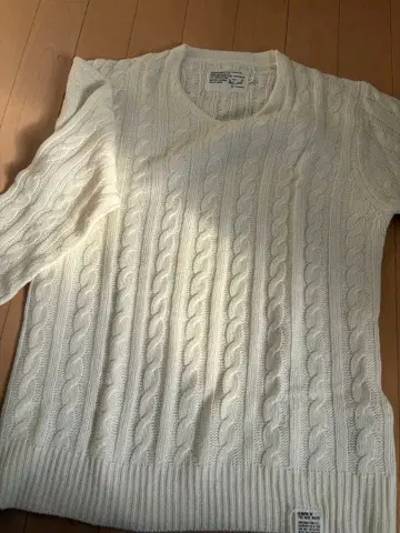 Azul Progress 케이블 니트 스웨터 XS 화이트