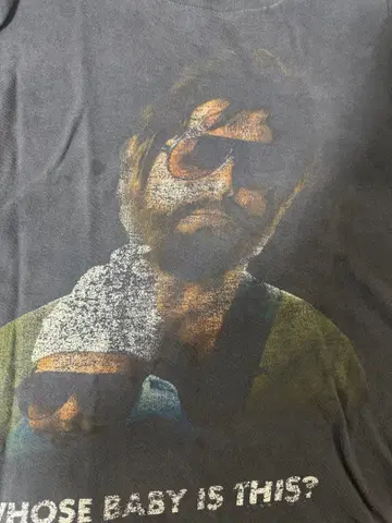 행오버 T셔츠 빈티지 무비T 영화T XL 상당 페이드