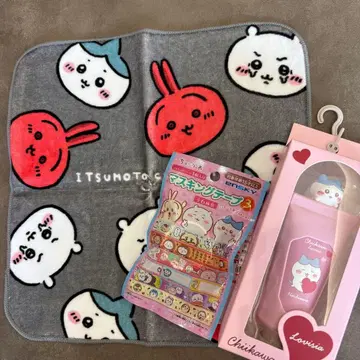 치이카와 하치와레 핸드크림 타월 마스킹 테이프 세트