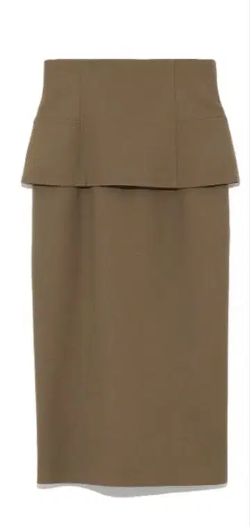 FRAY.ID 카키 페플럼 타이트 스커트