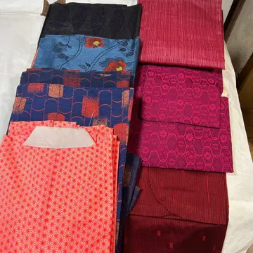 기모노 원단 세트 다양한 색상과 무늬