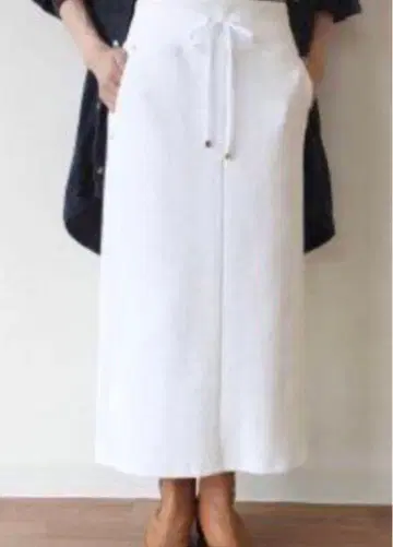 ayane 펜슬 스커트 화이트 롱 스커트 아얀 38