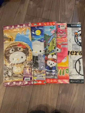 지역 한정 키티 Hello Kitty 타월 5개 세트