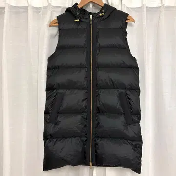 리몬타 다운 베스트 후드 부착 블랙 골드 금장 장식 M 마루하치 콜라보