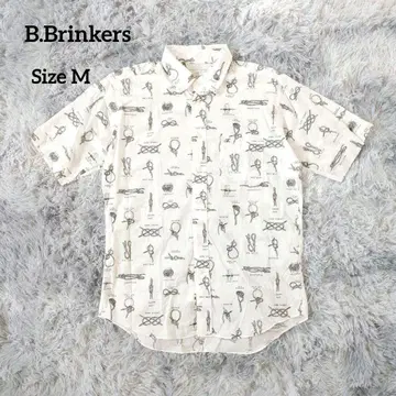 B.Brinkers IN THE PARK 긴팔 코튼 셔츠 매듭 패턴