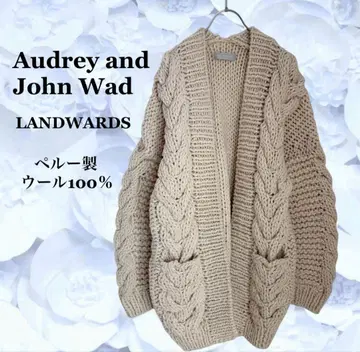 고급 손뜨개질 [오드리앤존와드] 니트 가디건 [F] 아이보리