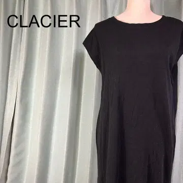 CLACIER 슬리브리스 리브 원피스 블랙 L 루즈핏 캐주얼