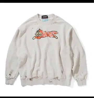 ICECREAM x MINDSEEKER 그레이 맨투맨 트레이닝복