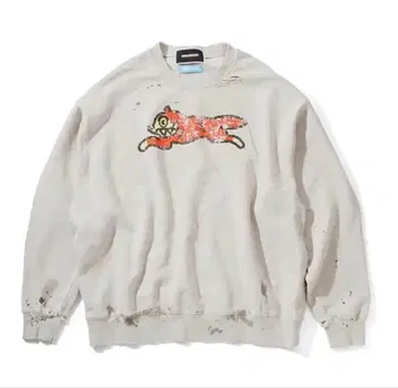 ICECREAM x MINDSEEKER 그레이 맨투맨 트레이닝복