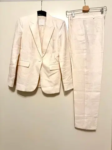 망고 아이보리 린넨 셋업