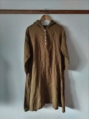 08mab 린넨 롱 원피스 후드 부착