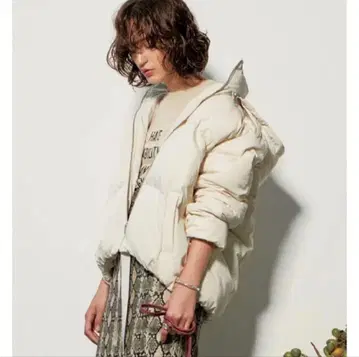 mila owen 밑단 리본 숏 다운 자켓