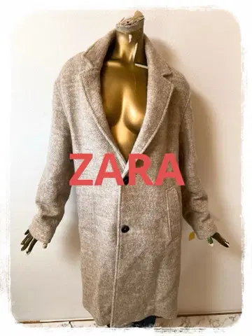 T19936 ZARA 자라 체스터 코트 자켓 블루종 니트 S
