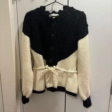 ZARA 바이컬러 긴팔 가디건