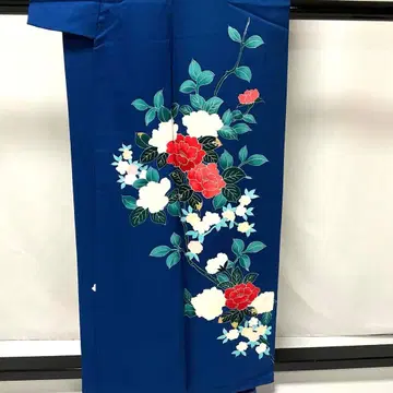 C215 순수 실크 이중 기모노 츠케사게 미사용 시츠케츠키 기모노