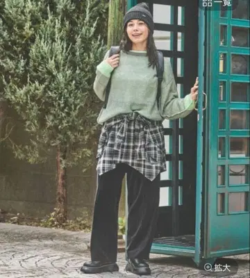 니코앤드 2WAY 체크 뷔스티에 스커트