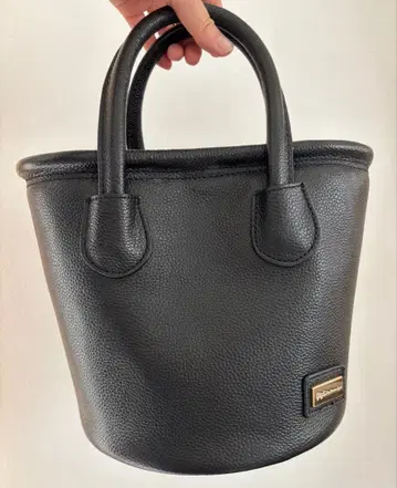 GIGLI 지리 천연 가죽 가죽 버킷 백 블랙