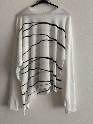 Sulvam Asymmetry Border Knit