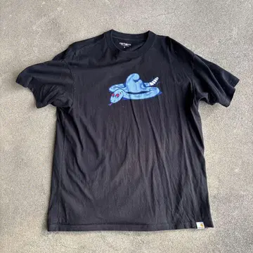 carhartt 아트 프린트 T셔츠 L 블랙