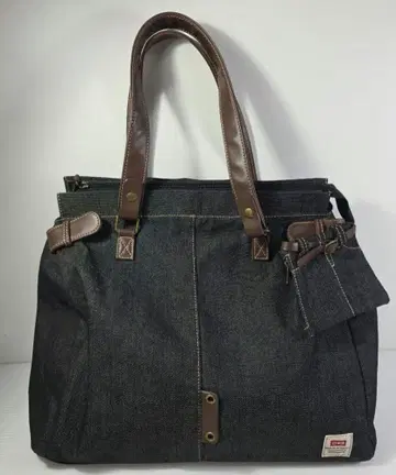 에드윈 새상품급 토트백 데님 블랙 데님 y07
