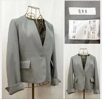 a.v.v 노카라 V넥 메탈 버튼 긴팔 자켓 사이즈 M