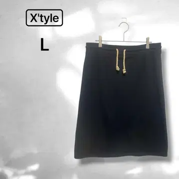 캐주얼 스커트 무릎 아래 길이 전후 심플 내추럴 네이비 L