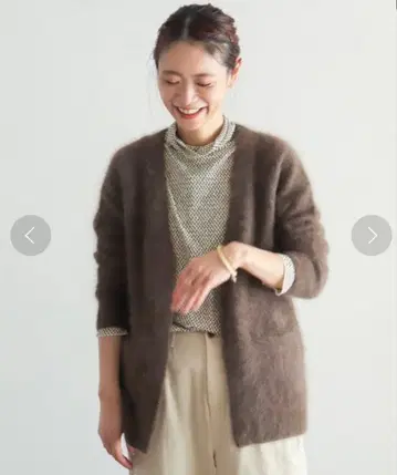 놈브르 임페어 브러시 울 페렛 가디건