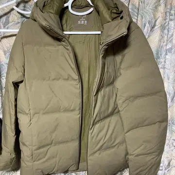 UNIQLO 심리스 다운 파카 M 브라운 남성용