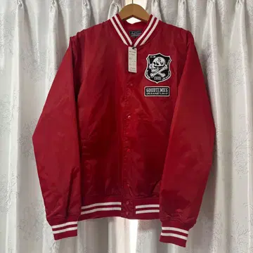 SKULL WORKS 레드 나일론 자켓 L