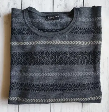 [ MARGARET HOWELL ] 전체 패턴 자카드 니트