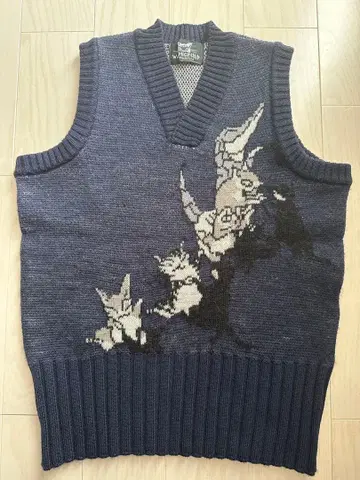 다얀 니트 베스트 모쿠 네이비 계열