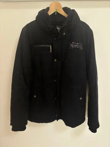 Norton 볼륨 넥 폴리 스웨이드 자켓