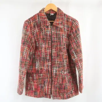 VINTAGE INFINITY 트위드 믹스 컬러 지퍼 자켓