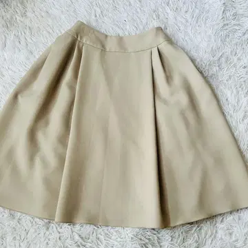 르네 무릎 기장 스커트 플레어 베이지 계열 34