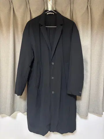 ZARA (자라) 오버사이즈 체스터 코트 긴팔 투버튼 블랙