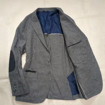 컨디션 최상 휴고보스 언라이닝 자켓 엘보우 패치 캐시미어 실크 50