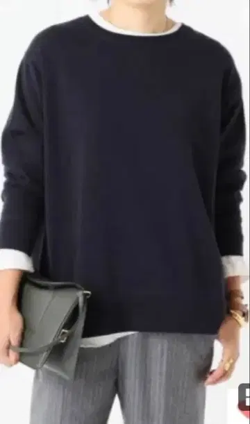 Deuxieme Classe Double Sweater 네이비