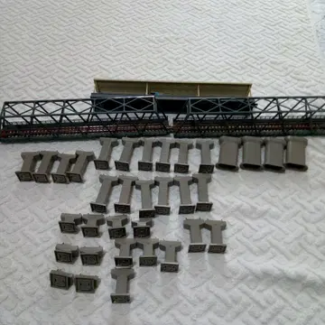 철도 모형 다리 및 지지대 세트 N 게이지 역 1개 덤!