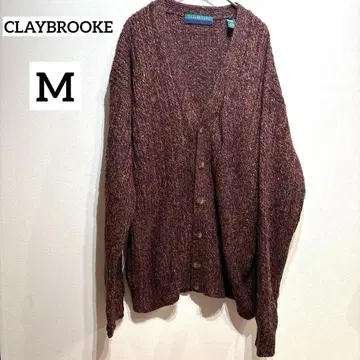 CLAYBROOKE [ M ] 가디건 니트 긴팔 멀티 컬러 브라운
